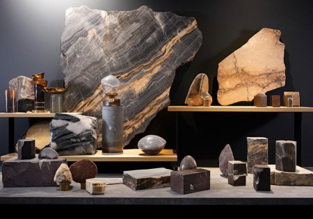 Iranian stones, including marble and granite, processed and ready for export to meet global demand for sustainable materials.