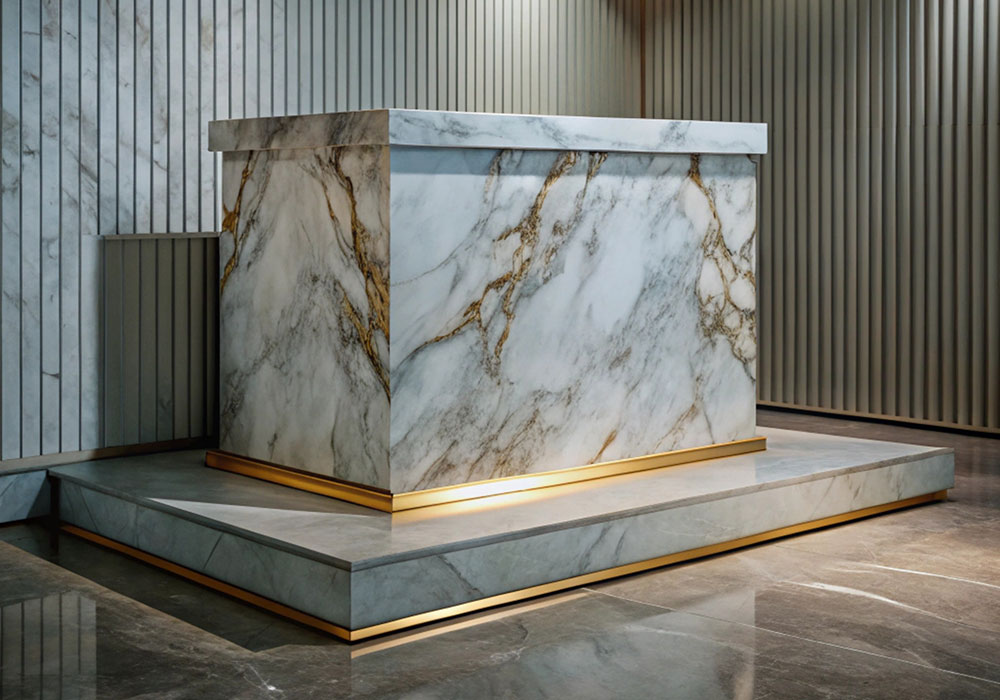 Iranian premium stones, including marble and granite, cut and processed for export to global markets.