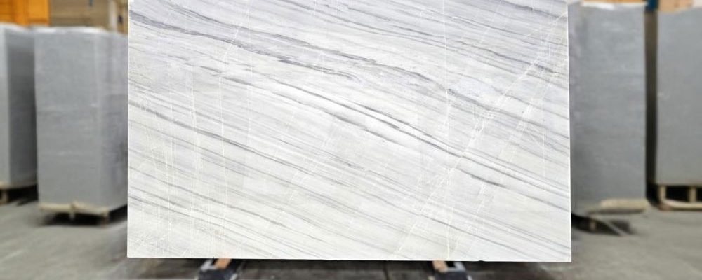 Close-up of Ali Gudarz marble slab with beige color and subtle natural veins